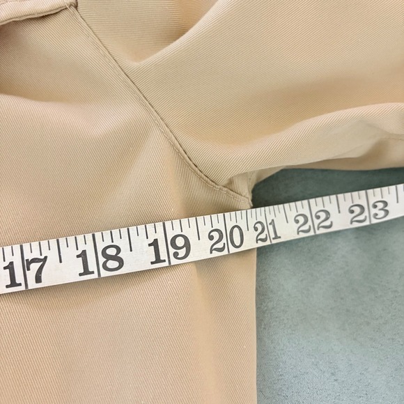 Vintage Classic Beige Double Breasted Trench Coat Plaid Lining Womens L/XL  Prep - Picture 14 of 15